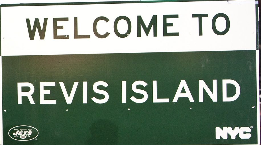 Welcome to Revis Island sign, Darrelle Revis