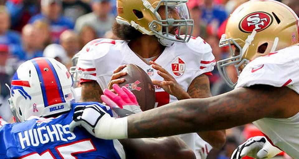 San Francisco 49ers quarterback Colin Kaepernick Week 6 against the Buffalo Bills