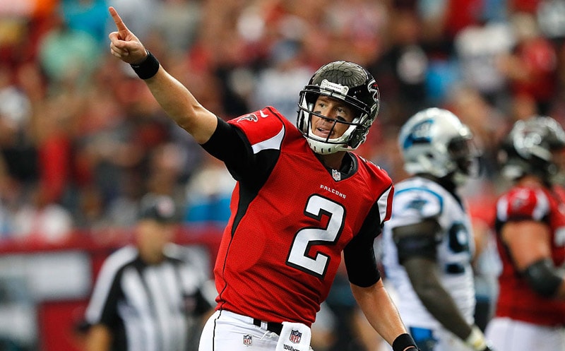 Atlanta Falcons quarterback Matt Ryan vs the Carolina Panthers in Week 4