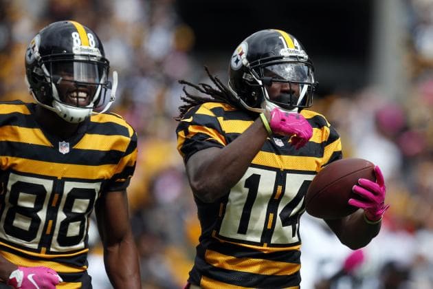 Pittsburgh Steelers Sammie Coates touchdown celebration