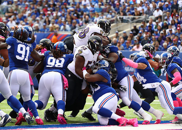 Baltimore Ravens running back Terrance West scores touchdown against New York Giants Week 6