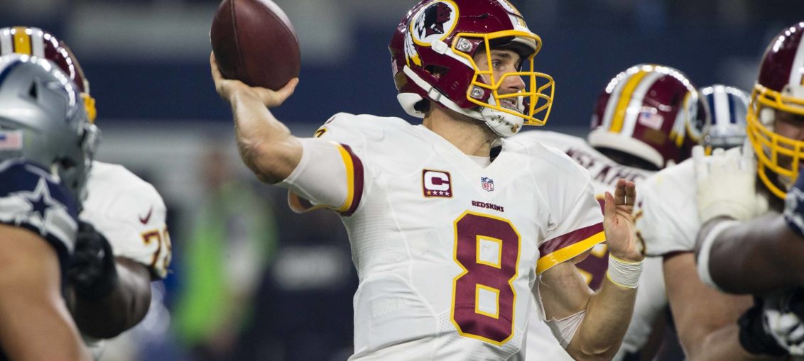 Washington Redskins quarterback Kirk Cousins in Week 12 loss to Dallas Cowboys